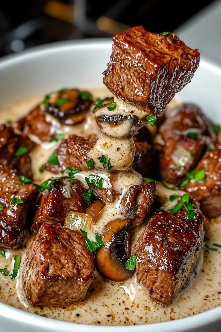 Creamy Beef & Mushroom Skillet