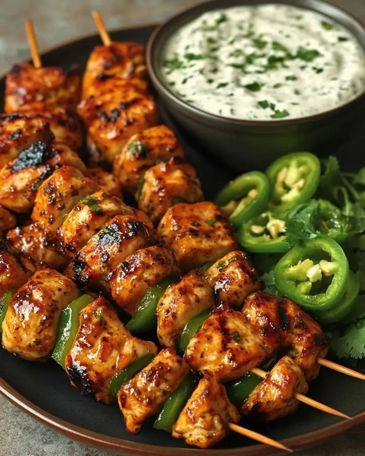 Spicy Grilled Chicken Skewers