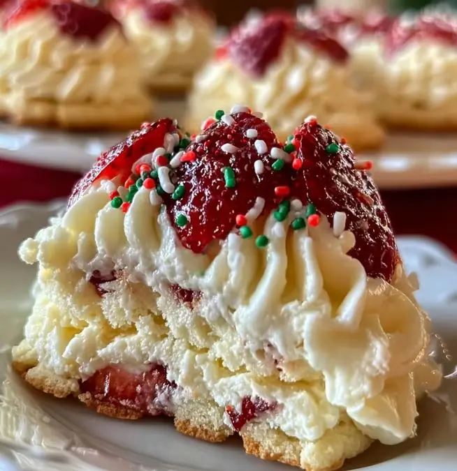 Strawberries and Cream Dream Layer Cheesecake Cake
