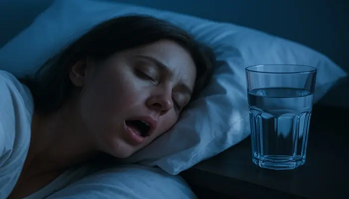 People whose mouths feel dry when sleeping at night need to know these 8 reasons