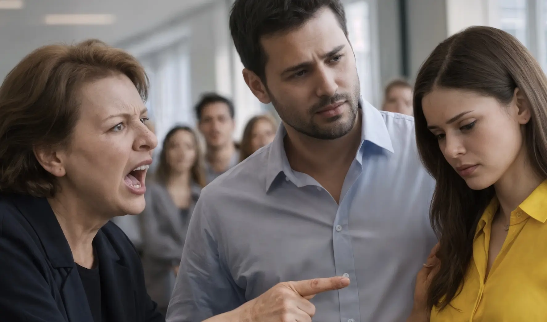 Olga was sorting through paperwork at her desk when her secretary, Lena, peeked into the office with a frightened look