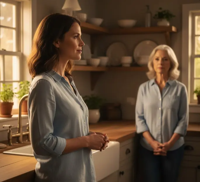 "I am choosing to step back from the competition for your attention so that i can fully protect the peace of the family i am building with your son"