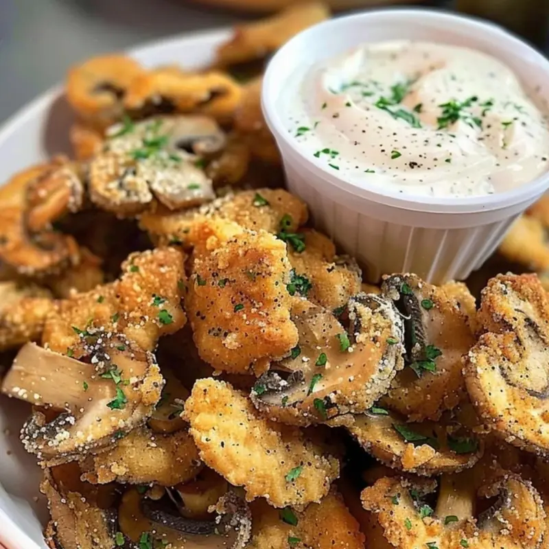 Crispy Fried Mushrooms with Cool Ranch Dip: A Comfort Snack Worth Trying