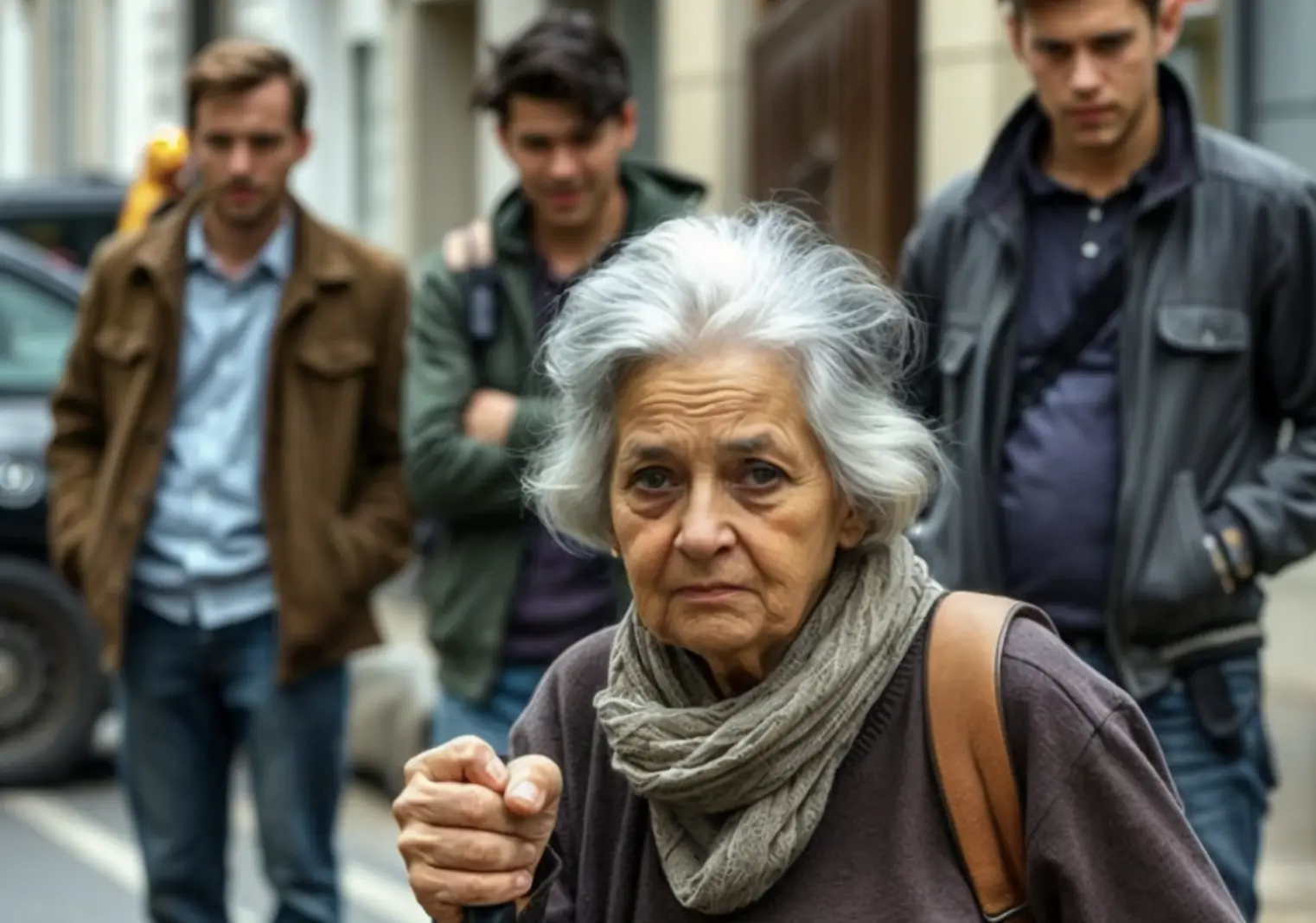 The lonely old woman admonished the swearing teenagers on the playground. But then something happened…