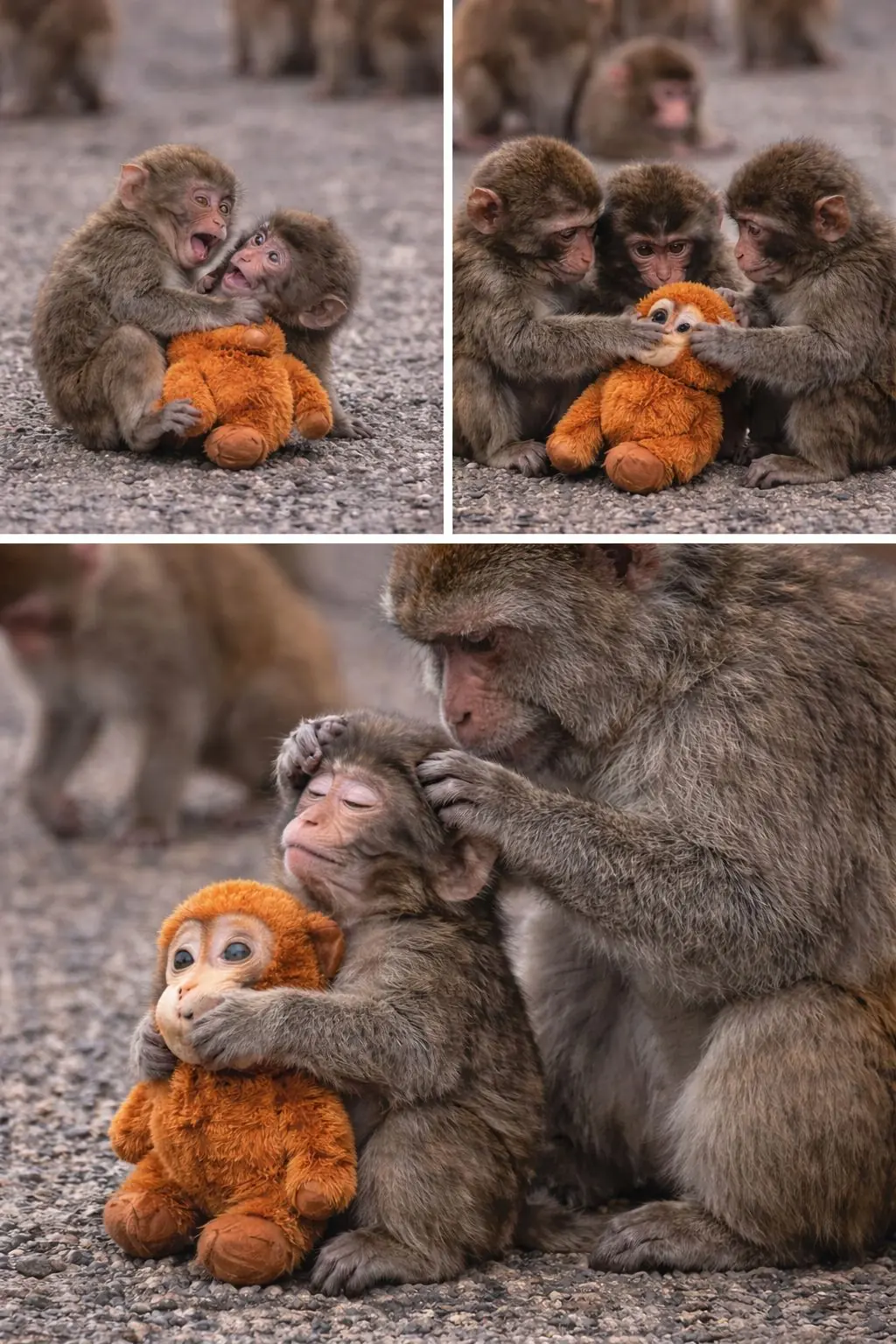 He used to sit alone. Now he’s moving closer. Small steps but huge progress for Punch