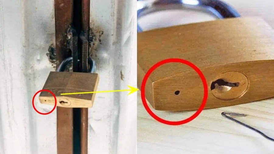 Why there’s a tiny hole at the bottom of most locks and what it’s for?