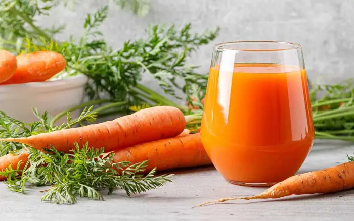 Carrot juice is a simple addition that may boost both skin health and eye function
