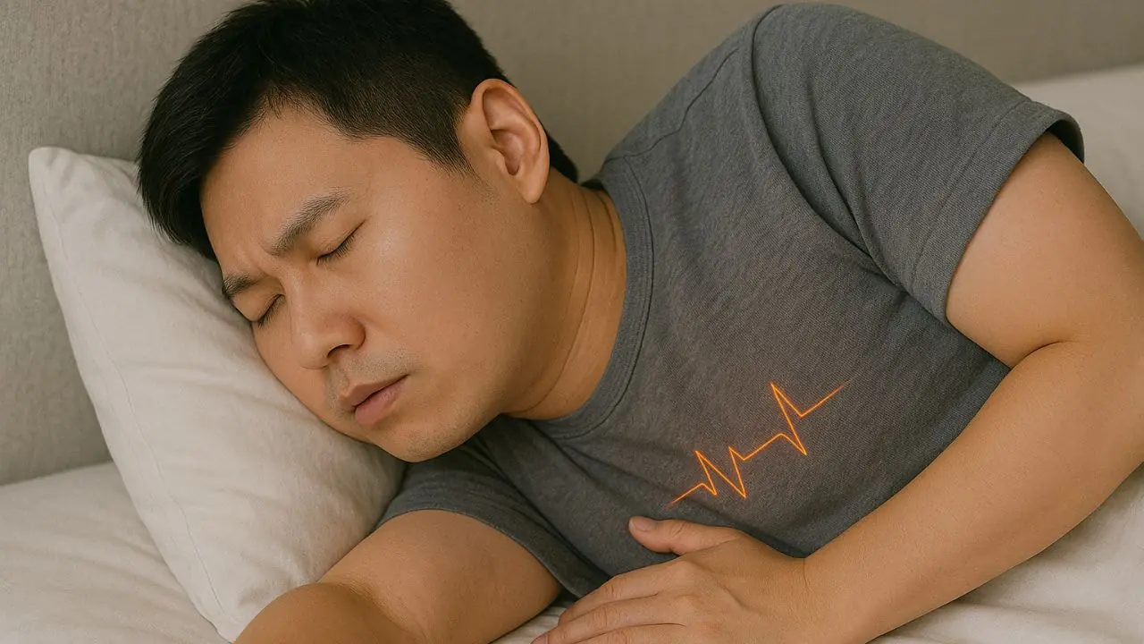 Experts say that sensing your heartbeat while lying down might signal a potential health condition