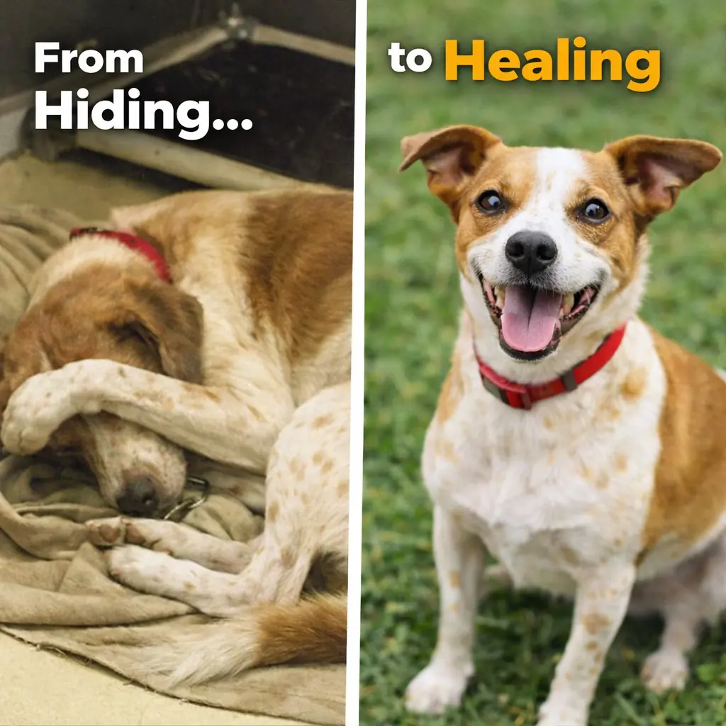 This little shelter dog covered his eyes, as if pretending this wasn’t his life now