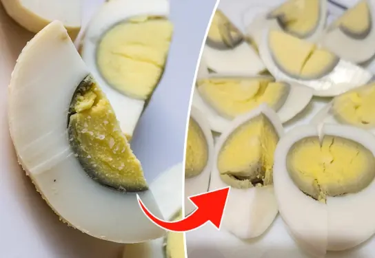 What causes the green ring around hard-boiled eggs?