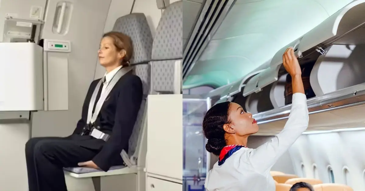 Why You May See Cabin Crew Sitting With Their Hands Tucked Under Their Thighs