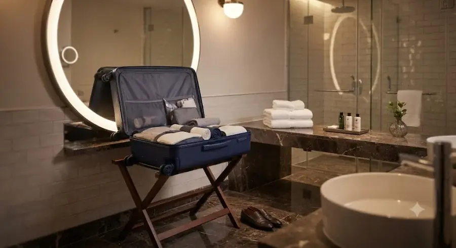 Why You Should Put Your Suitcase in the Bathroom as Soon as You Check Into a Hotel