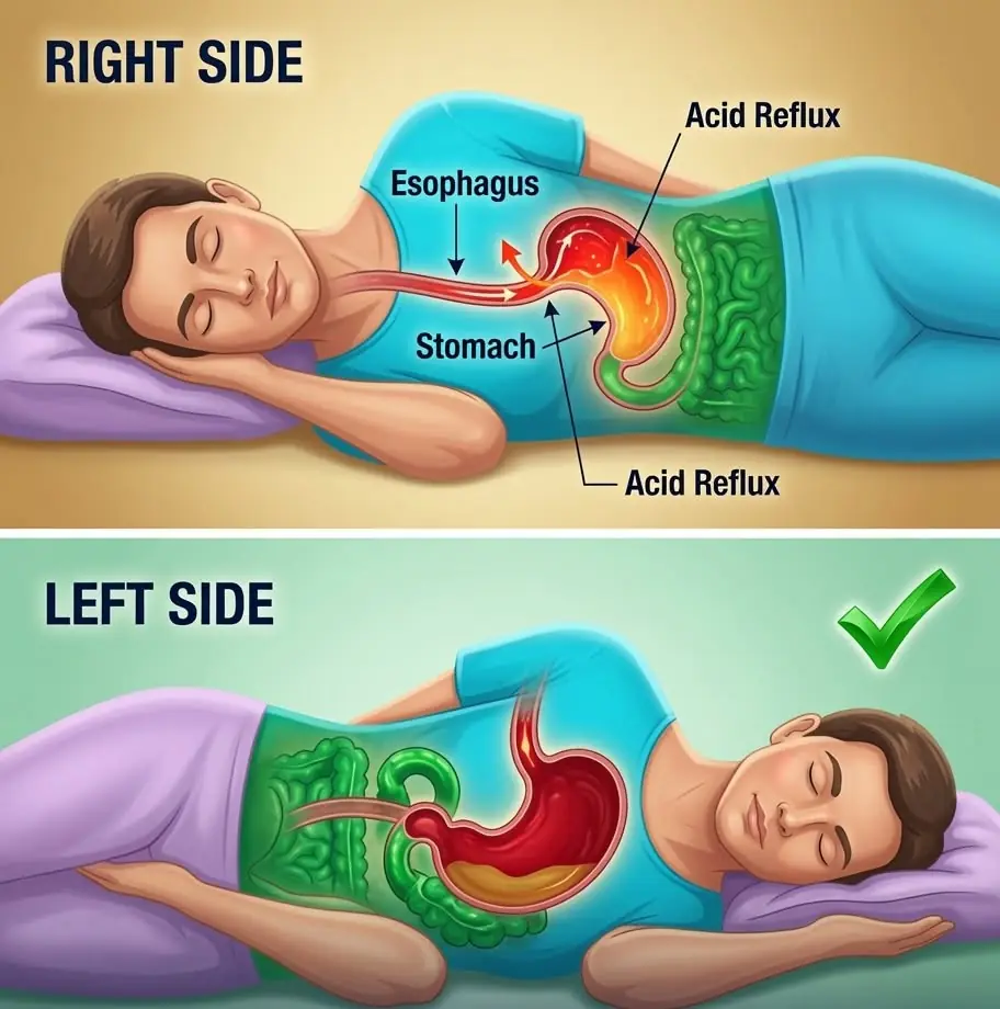 Note that if you always sleep on your right side, you should have...