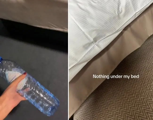 The Hidden Reason Savvy Travelers Check Under the Bed With a Water Bottle