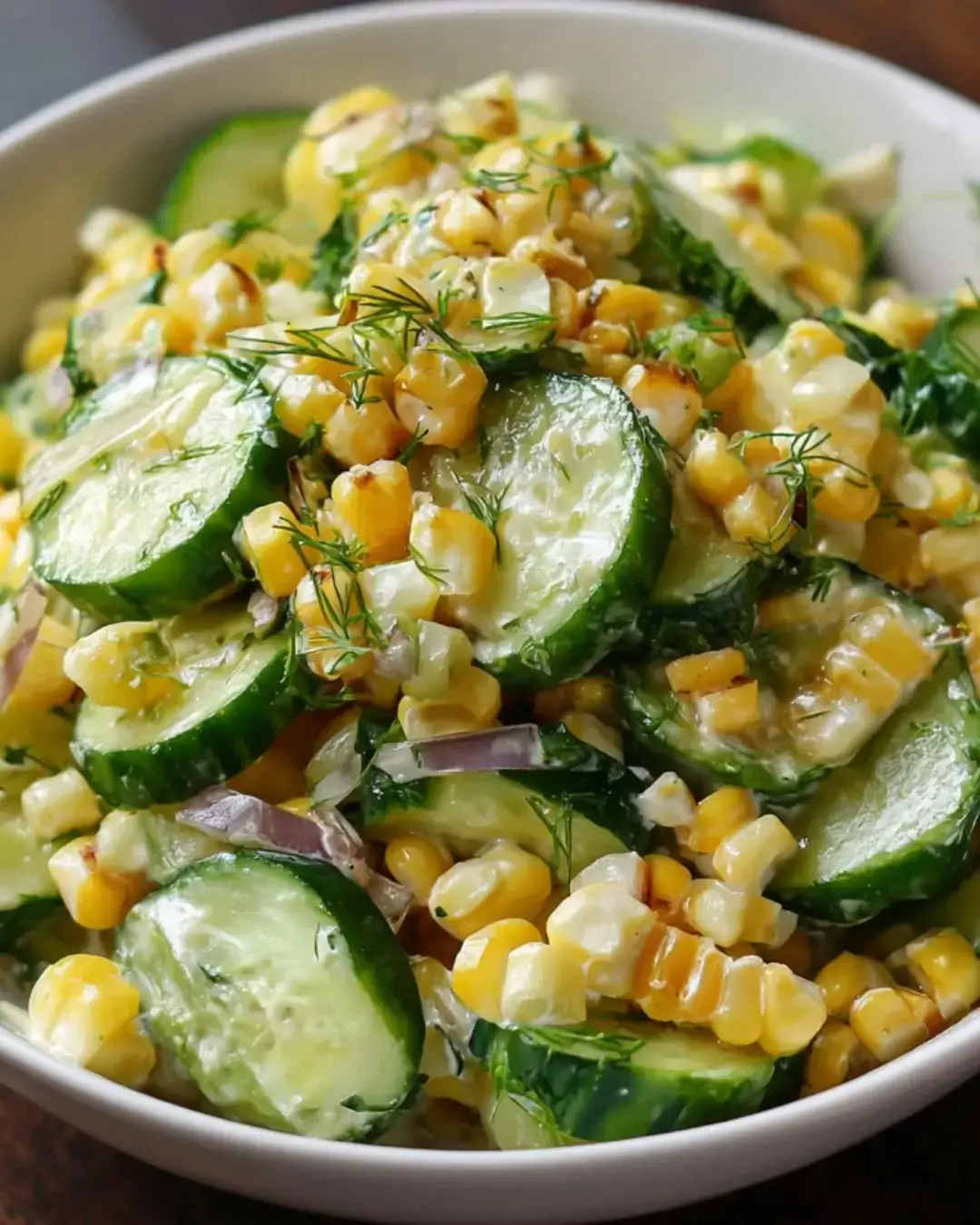 Creamy Cucumber Corn Salad
