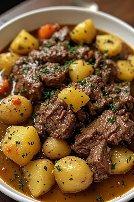 Classic Beef Stew with Pearl Onions