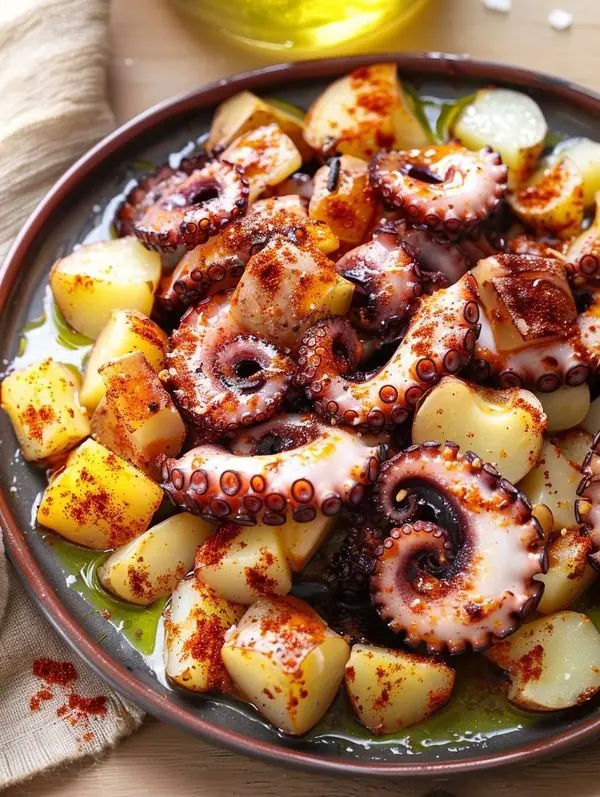 Spanish-Style Grilled Octopus with Crispy Potatoes & Saffron Aioli