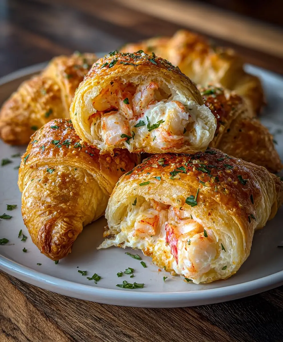 Cheesy Garlic Shrimp Crescent Rolls