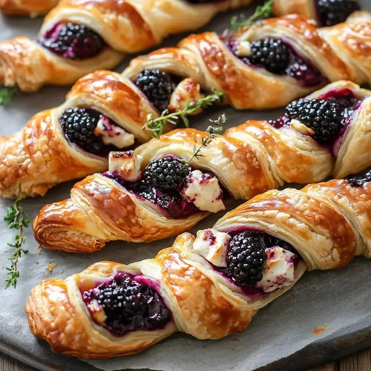 Blackberry Cream Cheese Puff Pastries