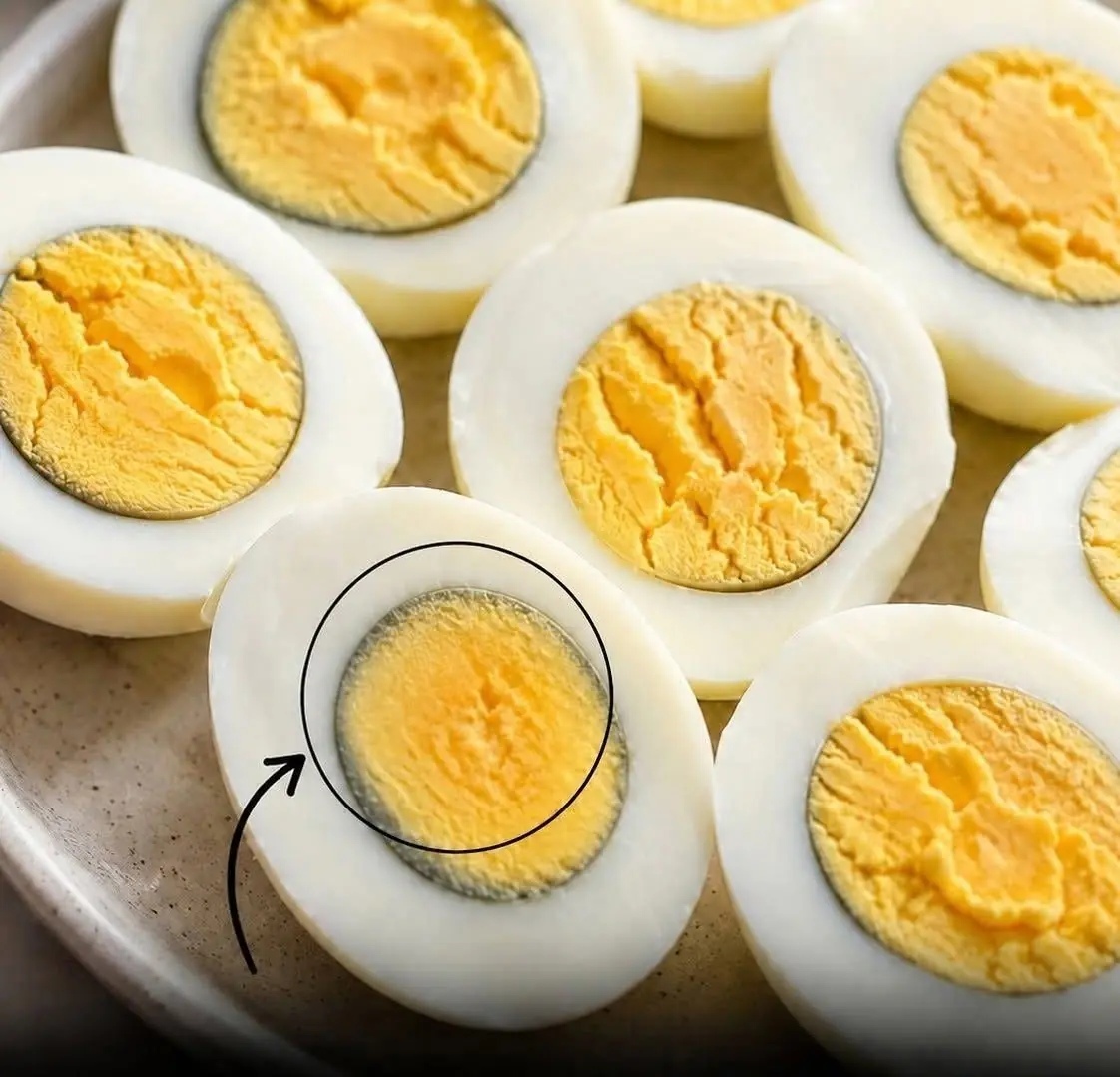 When you see a green ring around an egg yolk, it’s a sign that...
