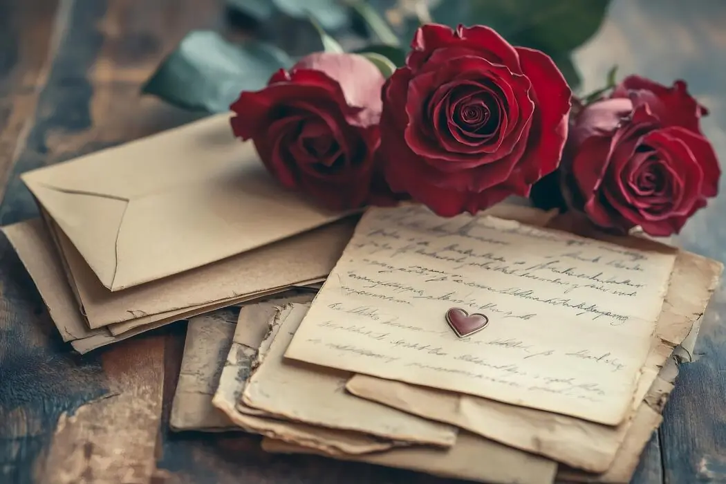 The love notes between the pages