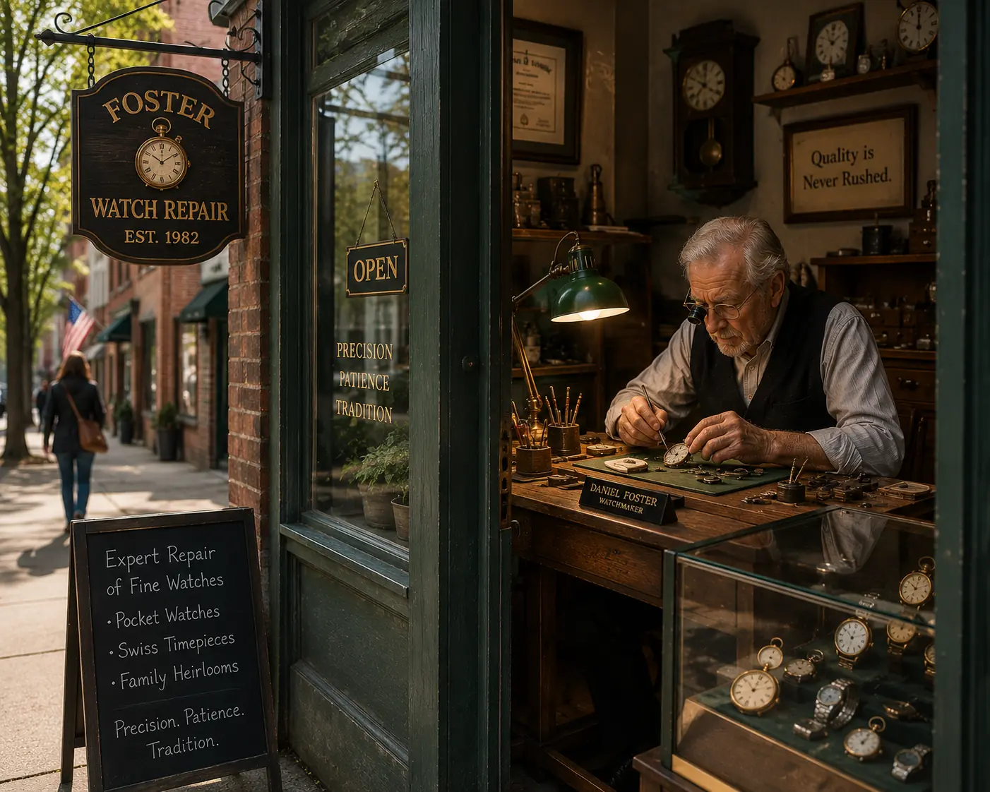 "THE LUXURY JEWELRY STORE CALLED THE POLICE ON AN ELDERLY WATCH REPAIRMAN AFTER A $12 MILLION DIAMOND NECKLACE DISAPPEARED... SIX HOURS LATER, A 40-YEAR-OLD REPAIR LEDGER EXPOSED THE OWNER'S BIGGEST SECRET."