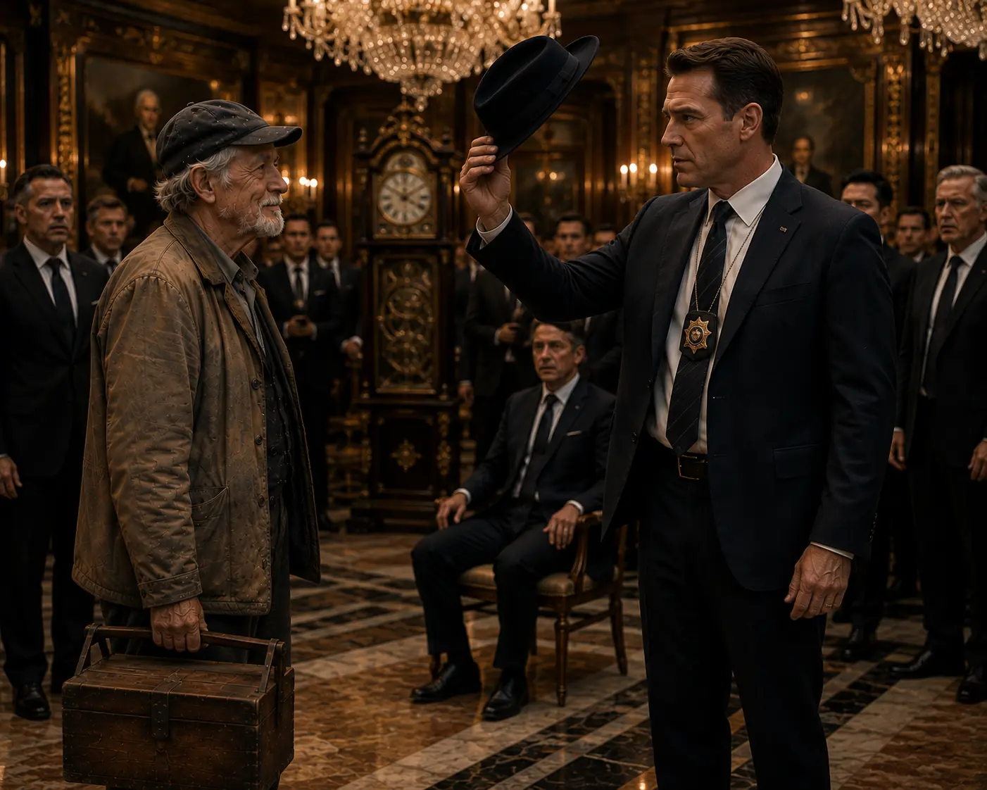 The Millionaire Ordered an Elderly Clockmaker to Leave His Mansion... An Hour Later Every Police Officer Saluted the Old Man