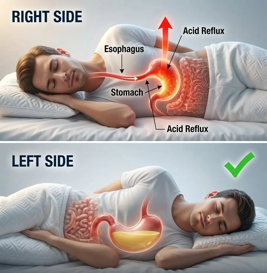 Note that if you always sleep on your right side, you should have...
