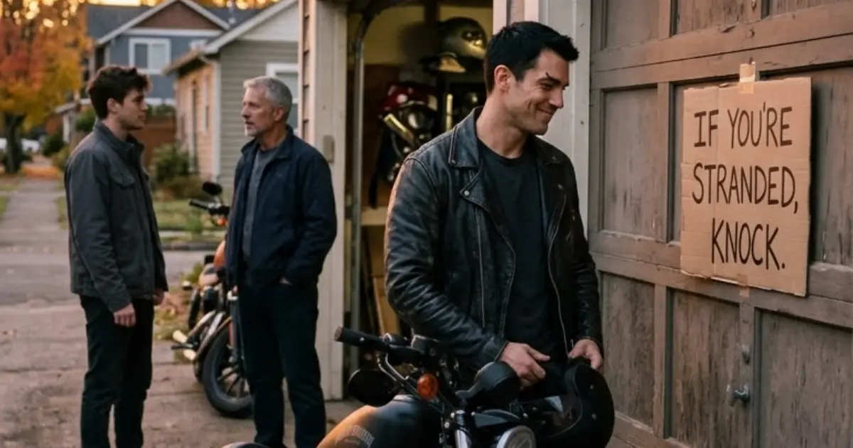 THE BIKER AND THE EMPTY GARAGE