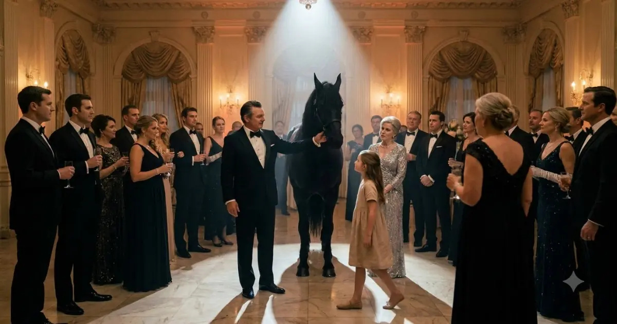 A Little Girl and the Untamed Horse
