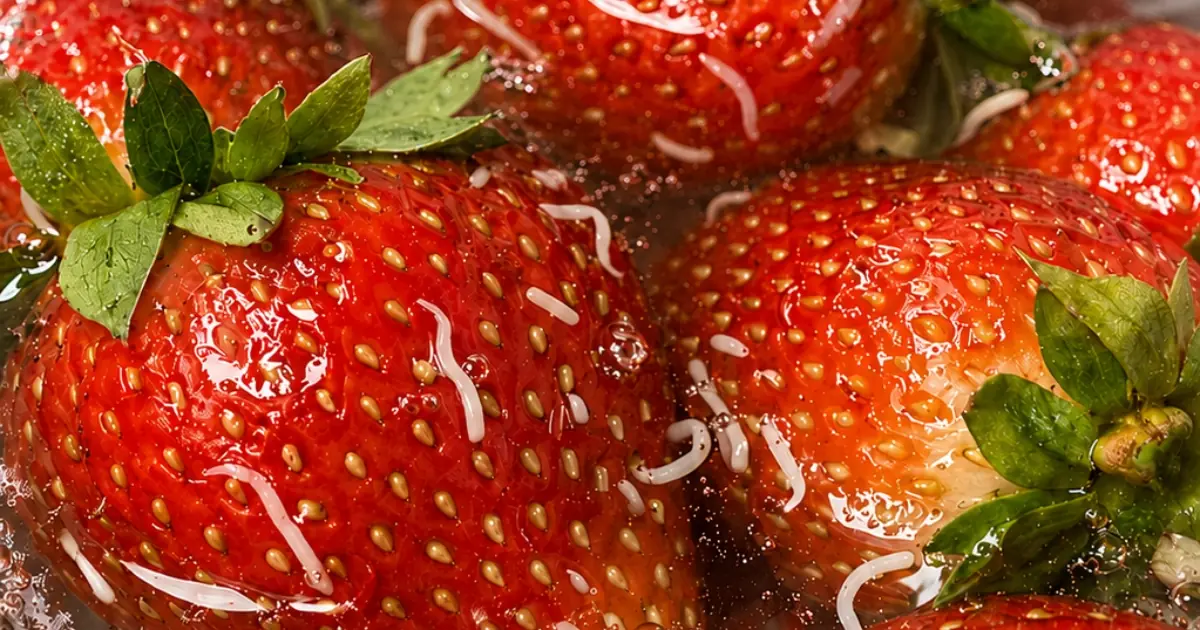 Millions Are Shocked by What Emerges From Strawberries After Soaking