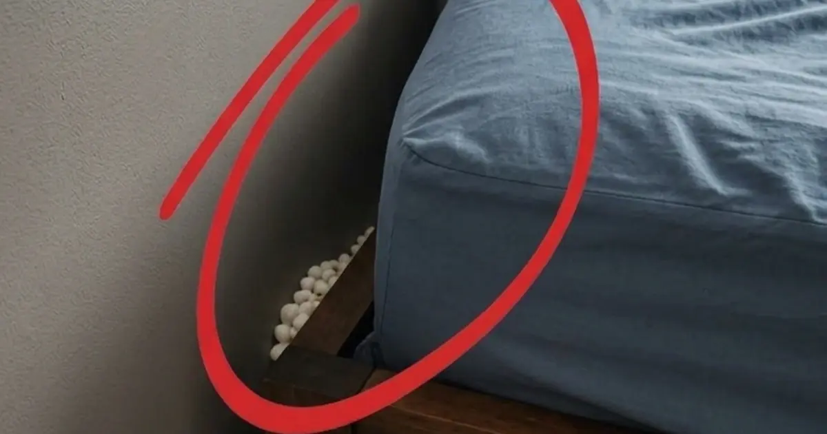 After a long day at work, I just wanted to get into bed and rest. Then I noticed something strange beside my bed…