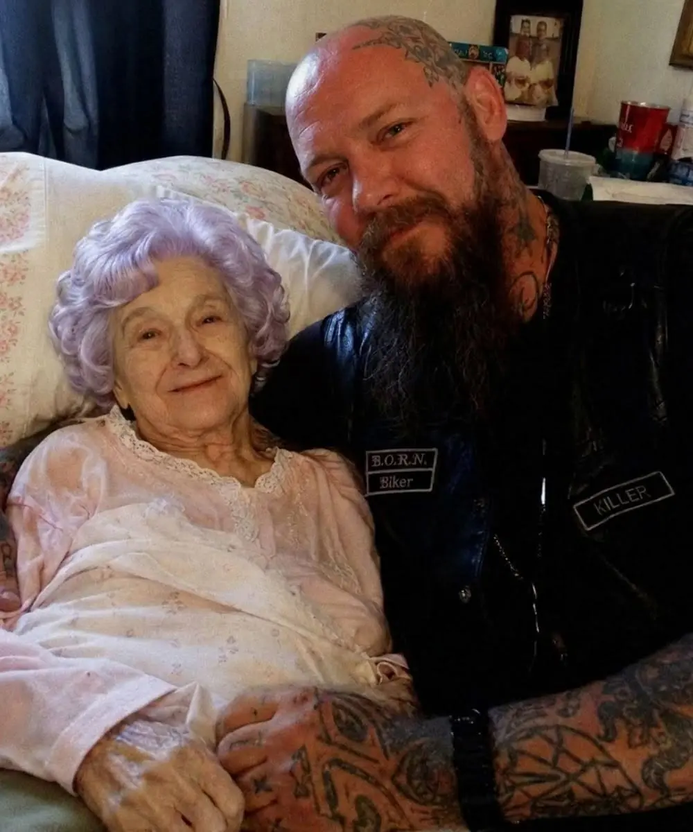 My 81-Year-Old Mother Hired a Tattooed Biker as Her Caregiver — The Reason Left Me Speechless