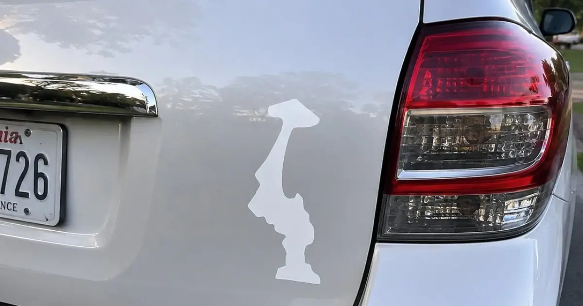 My grandpa saw this sticker and took a pic. What is it??\