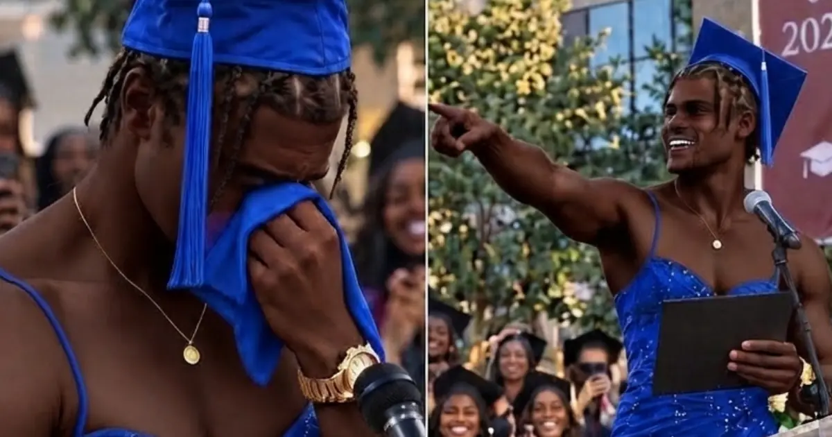 Everyone Stared When My Son Walked on Stage in a Bright Blue Dress — But Only I Knew the Secret Behind It