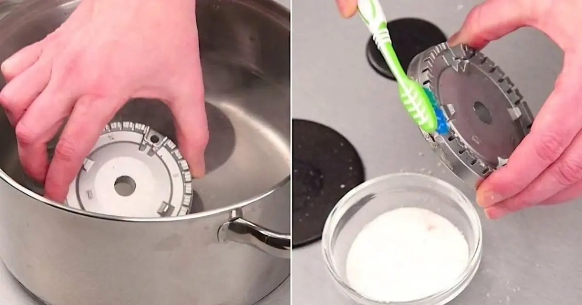 How to clean a gas stove top so it looks like new 👇
