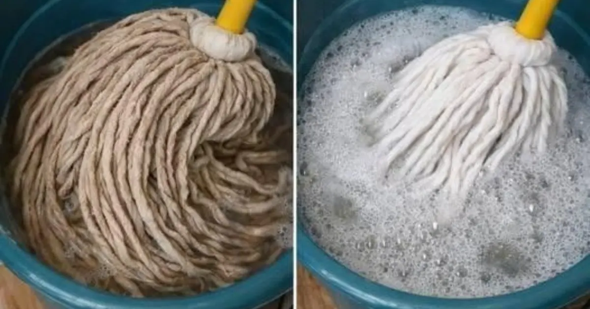 Very dirty mop, don’t buy it again: a drop of this ingredient and it will be like new.