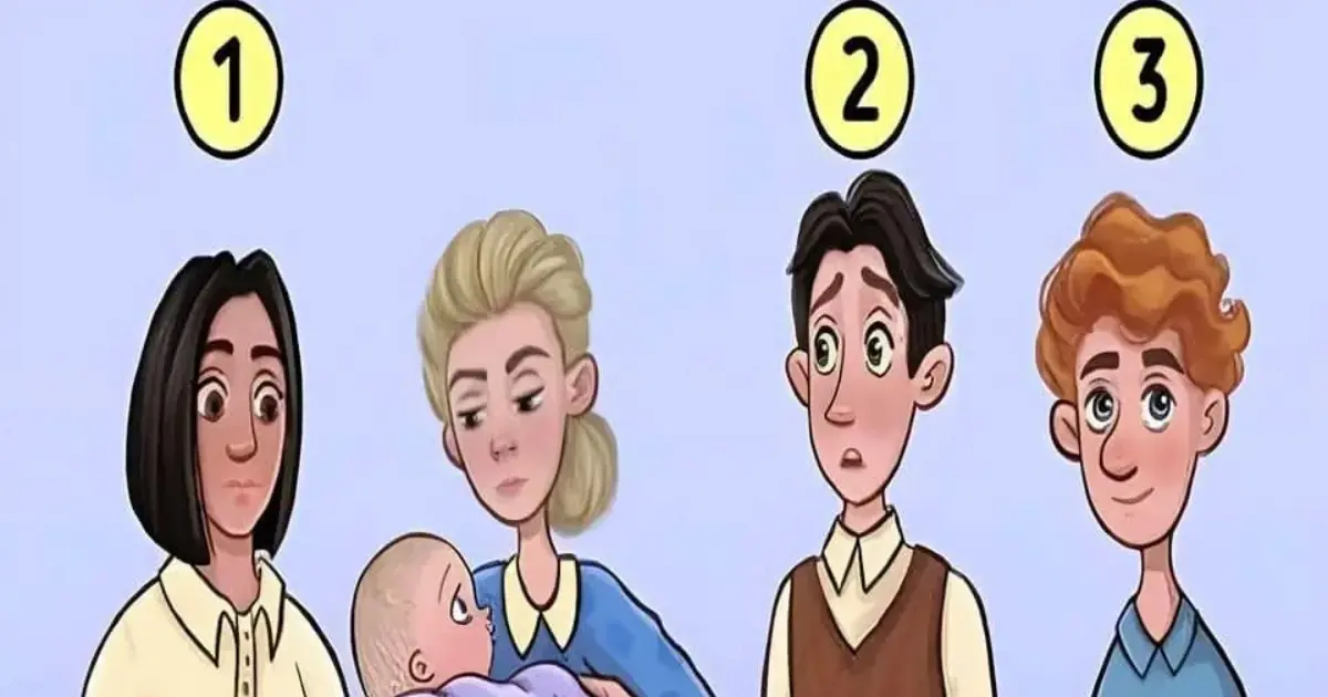 Show off your observational skills by identifying the child's father