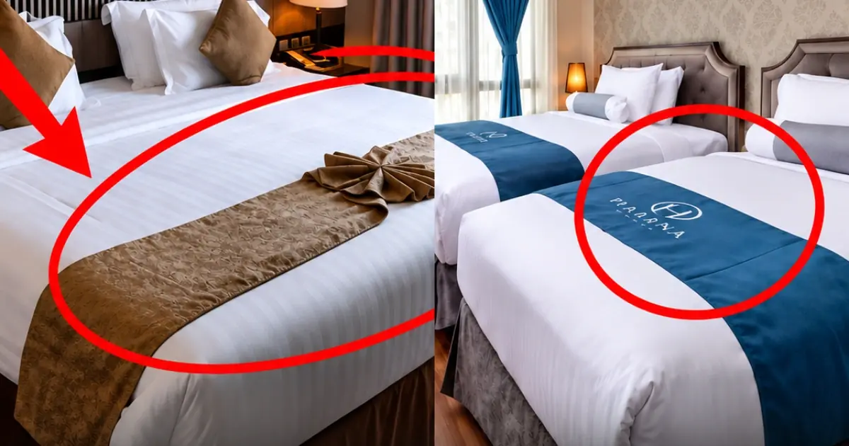 Why Do Hotels Always Place a Cloth Across the Bed?