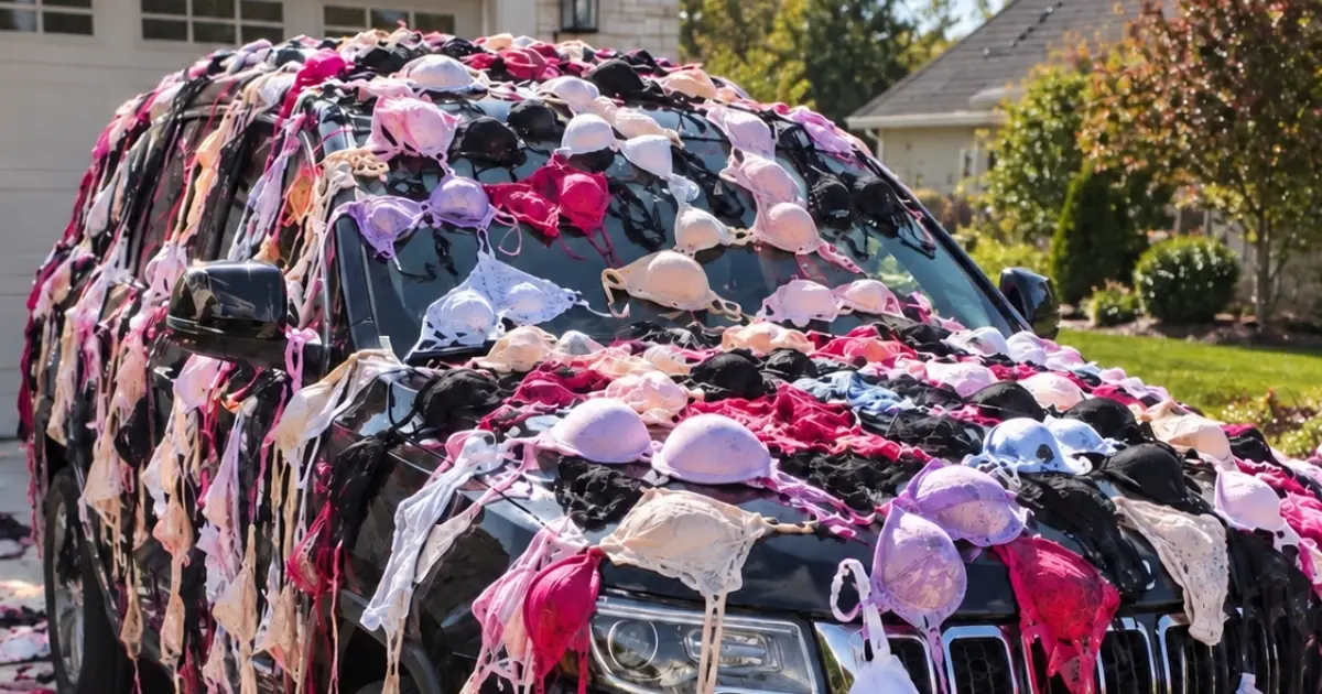 My Husband Said the Lingerie-Covered Car Was Just a Prank - Then My Phone Exposed His Secret